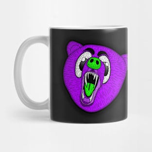 Comic Bear (Purple and Green) Mug